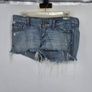 Ruehl No.925 Sz 27 Light Blue Distressed Jean Shorts